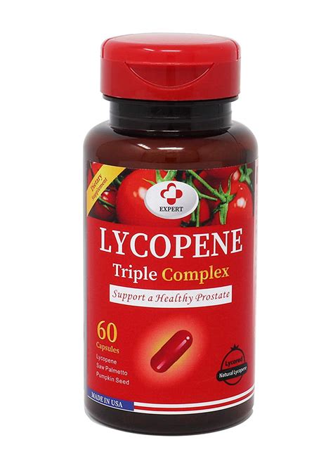 LYCOPENE Triple Complex - 60 Capsules - Prostate Supplement for Men (Lycopene from Lycored, Saw ...