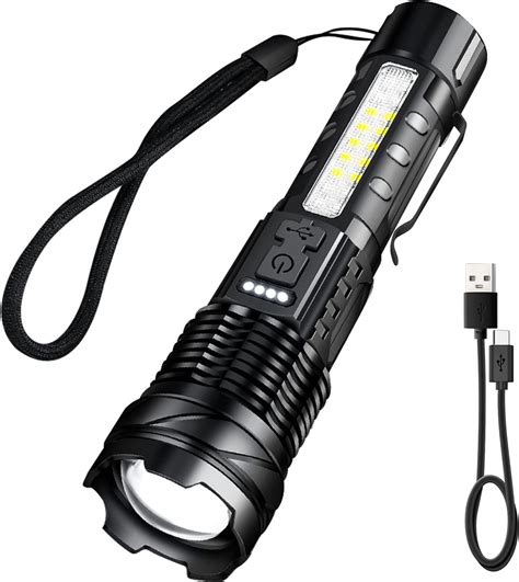 Amazon.com: BORUIT Rechargeable Flashlights High Lumens 20000 Super ...