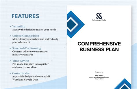 Comprehensive Business Plan Template in Word, PDF, Google Docs ...