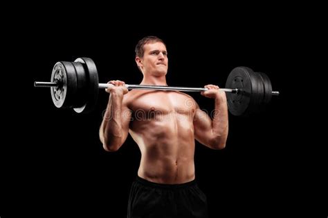 Determined Athlete Lifting a Heavy Weight Stock Image - Image of ...