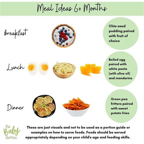 Sample Nutrient Dense Meal Plan for 6-Month-Olds