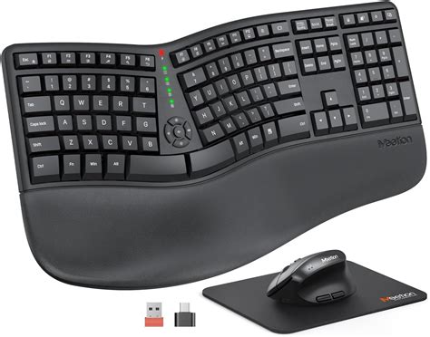 Amazon.com: Microsoft Ergonomic Desktop - Black - Wired, Comfortable ...