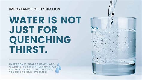 Importance Of Hydration And Drinking Water