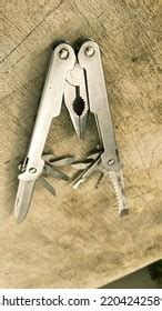 Modern Multitool Many Tools Portable Multitasking Stock Photo ...