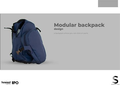 Modular backpack design on Behance