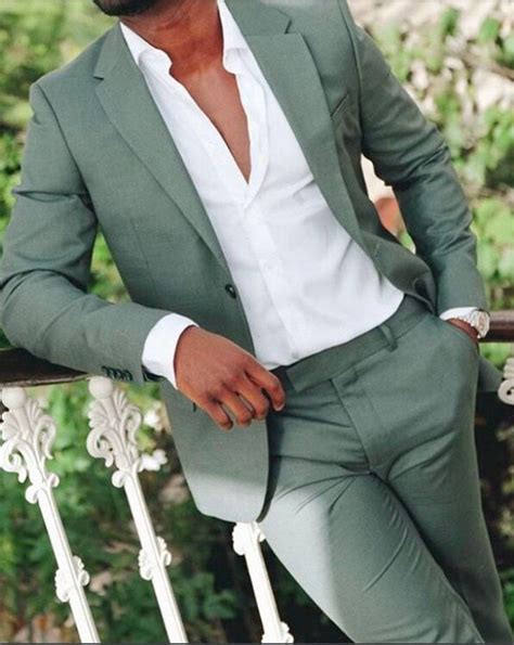 Men Suit 2 Piece Mint Green Formal Dress For Men Slim Fit Suit Men Wedding Party Men's Clothing ...