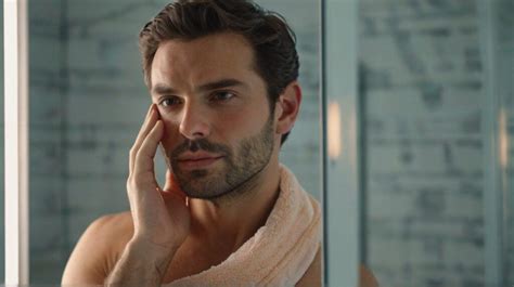 What is the ideal water temperature for men to wash their face for optimal skin health, and why?