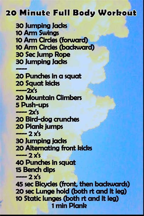 Busy schedule, short on time. Best 20-min full-body workout?