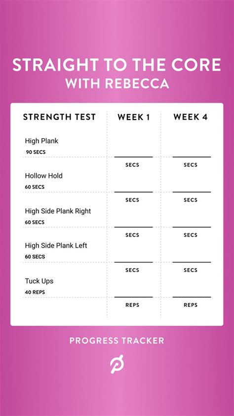 Strength Test Card Progress Tracker