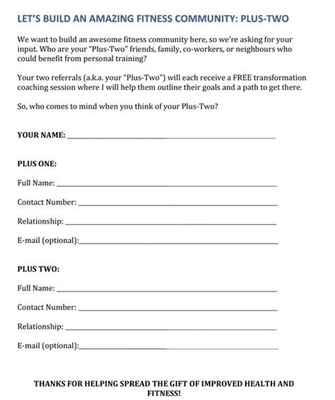 Personal Trainer Client Workout Forms | EOUA Blog
