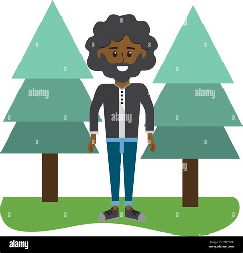 Man curly hair Stock Vector Images - Alamy