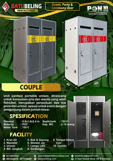 TOILET PORTABLE COUPLE - TOILET PORTABLE
