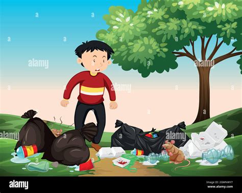 Man in nature looking Stock Vector Images - Alamy