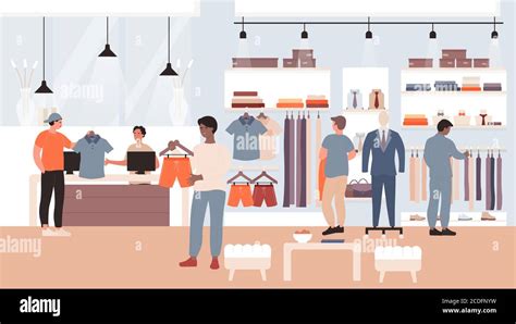 Man buy clothes fashion Stock Vector Images - Alamy