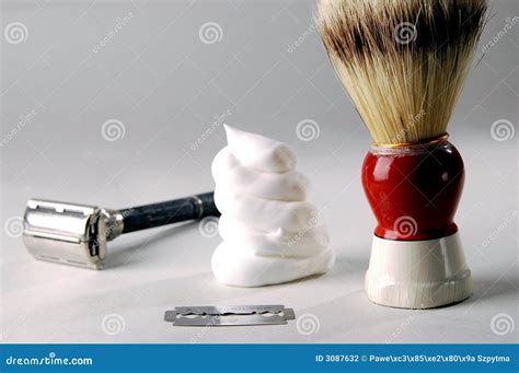Shaving cream and razor stock photo. Image of hygiene - 3087632