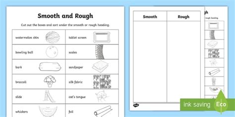Smooth and Rough Sorting Activity - Twinkl