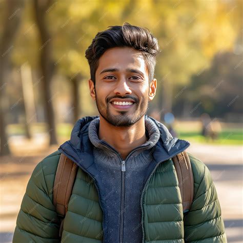Premium Photo | Image of a 25 year old indian man that is smiling at ...