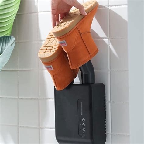 KEFFOR Househlod Wall-Mounted Shoe Dryer, Electric Shoe and Boot Dryer Warmer with 3 Timer Modes ...