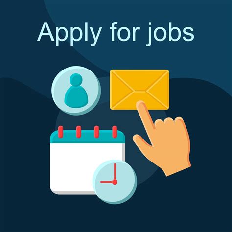 Apply for jobs flat concept vector icon. Work search idea cartoon color ...