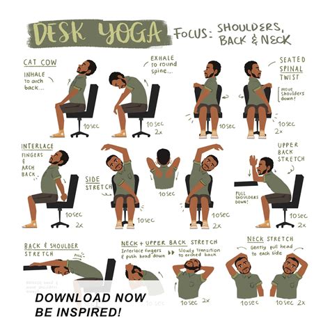 Easy Yoga Workouts, Workout Videos, Yoga Office, Workplace Yoga, Office Yoga Poses, Office ...