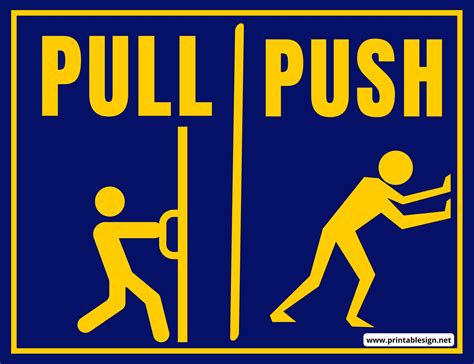 Push And Pull Door Sign | Ready Made PDF Download