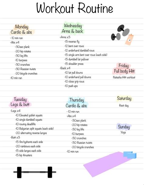 Workout Routine - Etsy