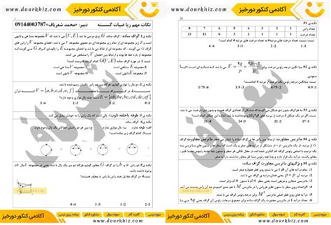 دانلود جزوه ریاضی گسسته دوازدهم