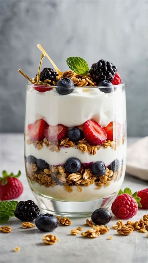 5-Minute Greek Yogurt Berry Parfait | Protein-Packed Breakfast or Snack | Tasty yogurt, Honey ...