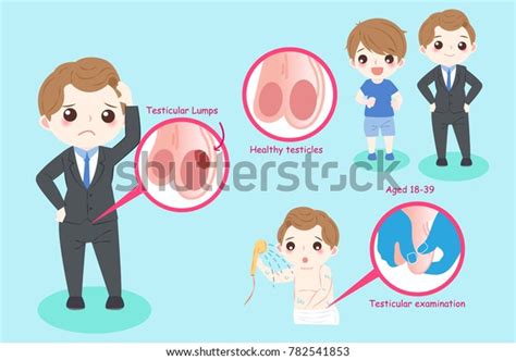 Man Testicular Lumps Problem On Blue Stock Illustration 782541853 | Shutterstock