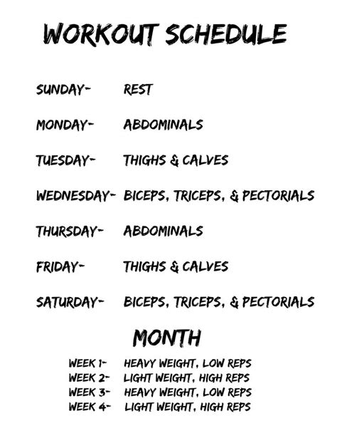 I keep re-doing my workout schedule. I just created this one (my latest ...