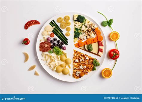 Healthy Portioned Plate with All the Macronutrients. Ai Generated Stock ...