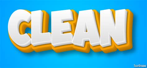 Clean Text Effect and Logo Design Word