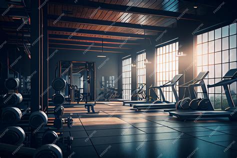 Premium Photo | Contemporary spotless fitness gym center ...