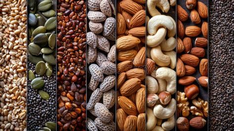 Premium Selection of Whole Nuts and Seeds for a Balanced Nutrient Intake. a Carefully Selected ...