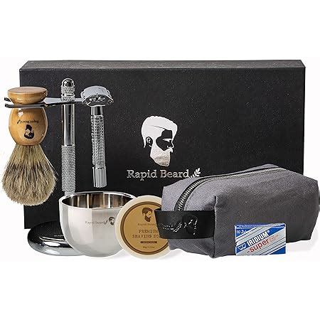 Amazon.com: Luxury Safety Razor Shaving Kit - Includes Double Edge Safety Razor, Stand, Bowl ...