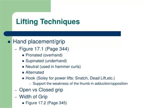 PPT - Lifting Techniques PowerPoint Presentation, free download - ID:518114