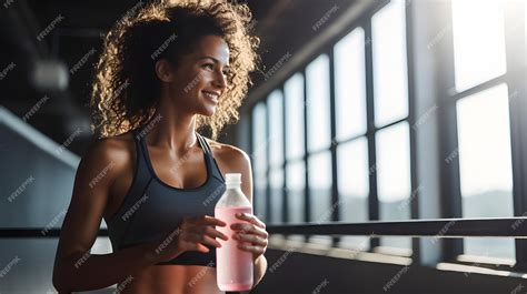 Premium AI Image | Staying Hydrated Person Drinking Water After a Workout