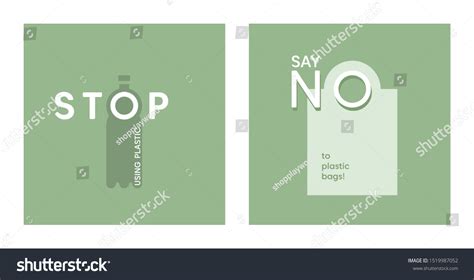 Stop Using Plastic Bottles Stop Plastic Stock Vector (Royalty Free ...