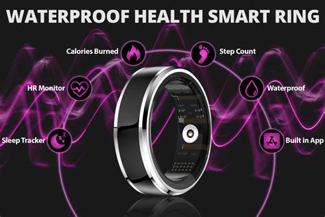 Waterproof Smart Ring with Health and Sleep Tracker Deal - Wowcher