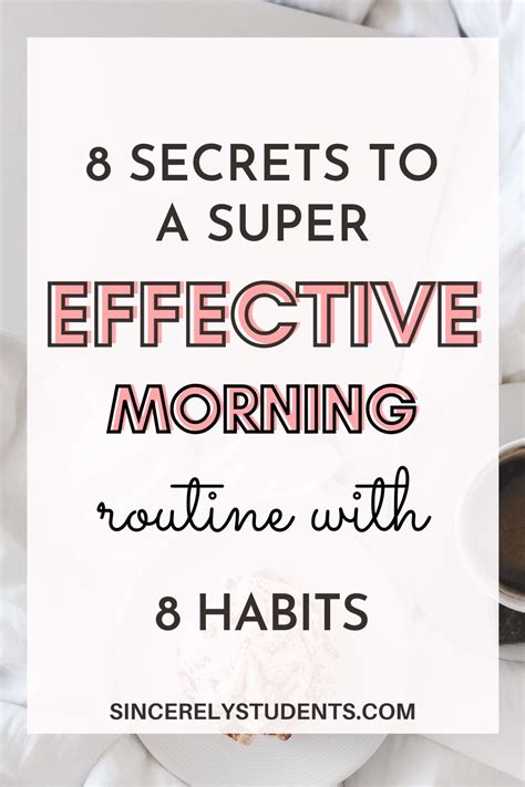 8 secrets to an effective morning routine essential habits to build for ...