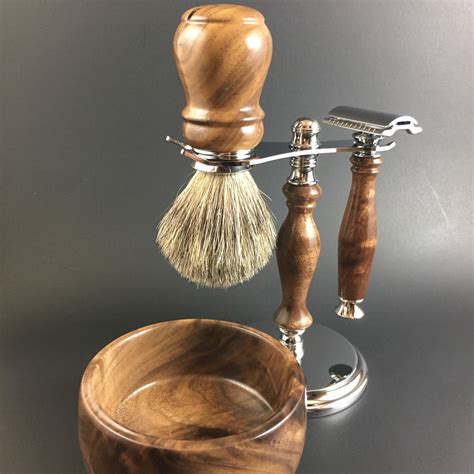 Men's Shaving Kit handcrafted from American Black Walnut