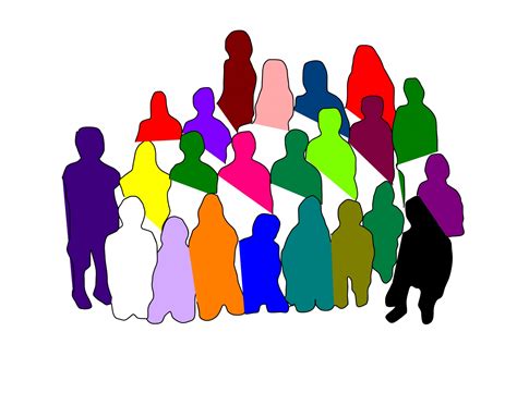 Diverse Silhouette Group Photo stock libre - Public Domain Pictures