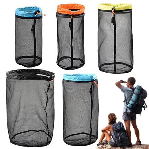 5Pcs-set-Travel-Mesh-Stuff-Sack-Nylon-Mesh-Drawstring-Storage-Bag-For-Camping-Travelling-Hiking ...