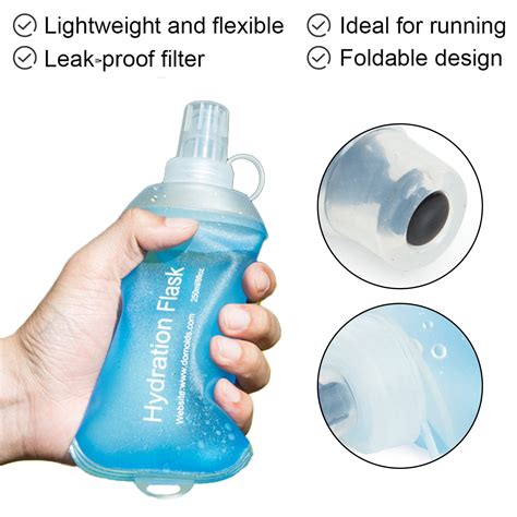 Soft Flask Water Bag Food-grade Collapsible Hydration Pack Bottle ...