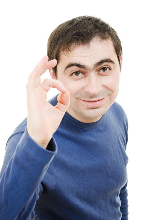 Successful Man Shows Gesture Okay Stock Image - Image of finger ...
