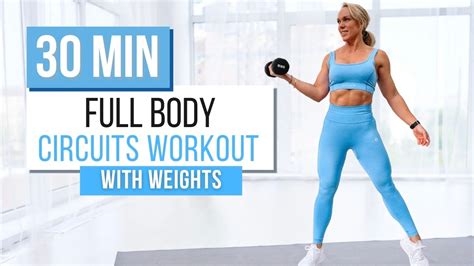 30 MIN FULL BODY CIRCUIT TRAINING WORKOUT | with Weights - YouTube