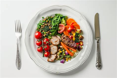Premium Photo | Healthy Balanced Meal Plate
