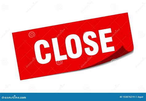 Close sticker. stock vector. Illustration of square - 153876219