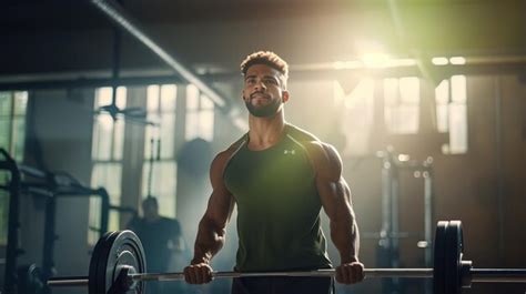 Premium AI Image | professional athlete lifting weights in gym