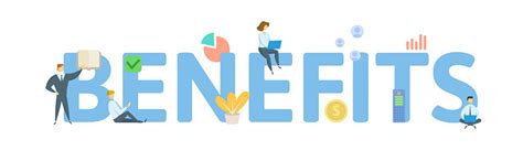 Benefits Concept With People Letters And Icons Flat Vector Illustration Isolated On White ...